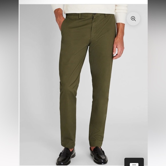 Club Monaco Slim Fit Dark Olive Connor Chino Sz 32/32 - Picture 2 of 11